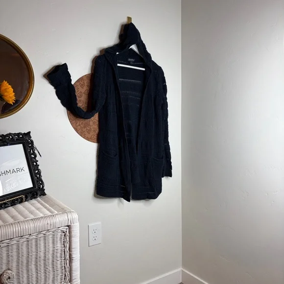 Lucky Brand Navy Blue Hooded Cardigan - Picture 2 of 4